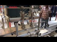 Máquina de llenado de aceite comestible de bidón de 5-30 kg por peso neto con máquina de tapado y etiquetado